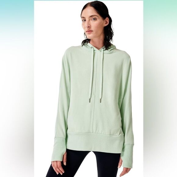Sweaty Betty NWT Liberate Luxe Fleece Hoody size M in Salix Green - Picture 1 of 4